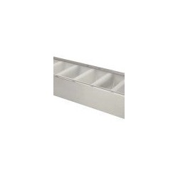 Porte condiments (condiment holder) en acier inoxydable 6 blocs